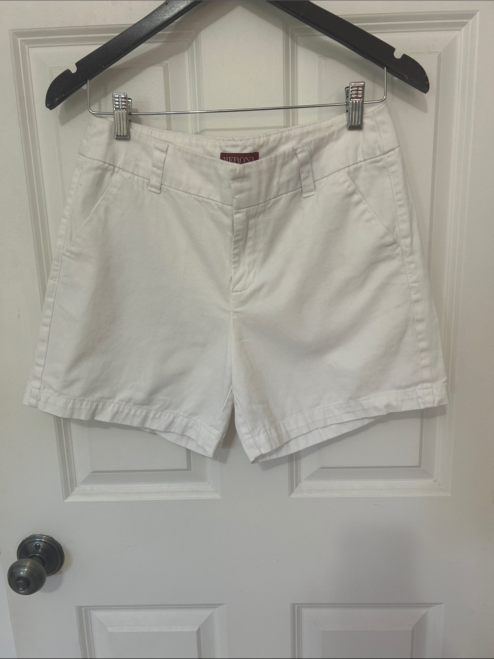 Merona White Women's Cotton Chino Cotton Shorts inseam 5 inches